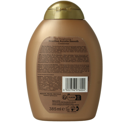OGX Brazilian keratin smooth conditioner 385.00 Milliliter