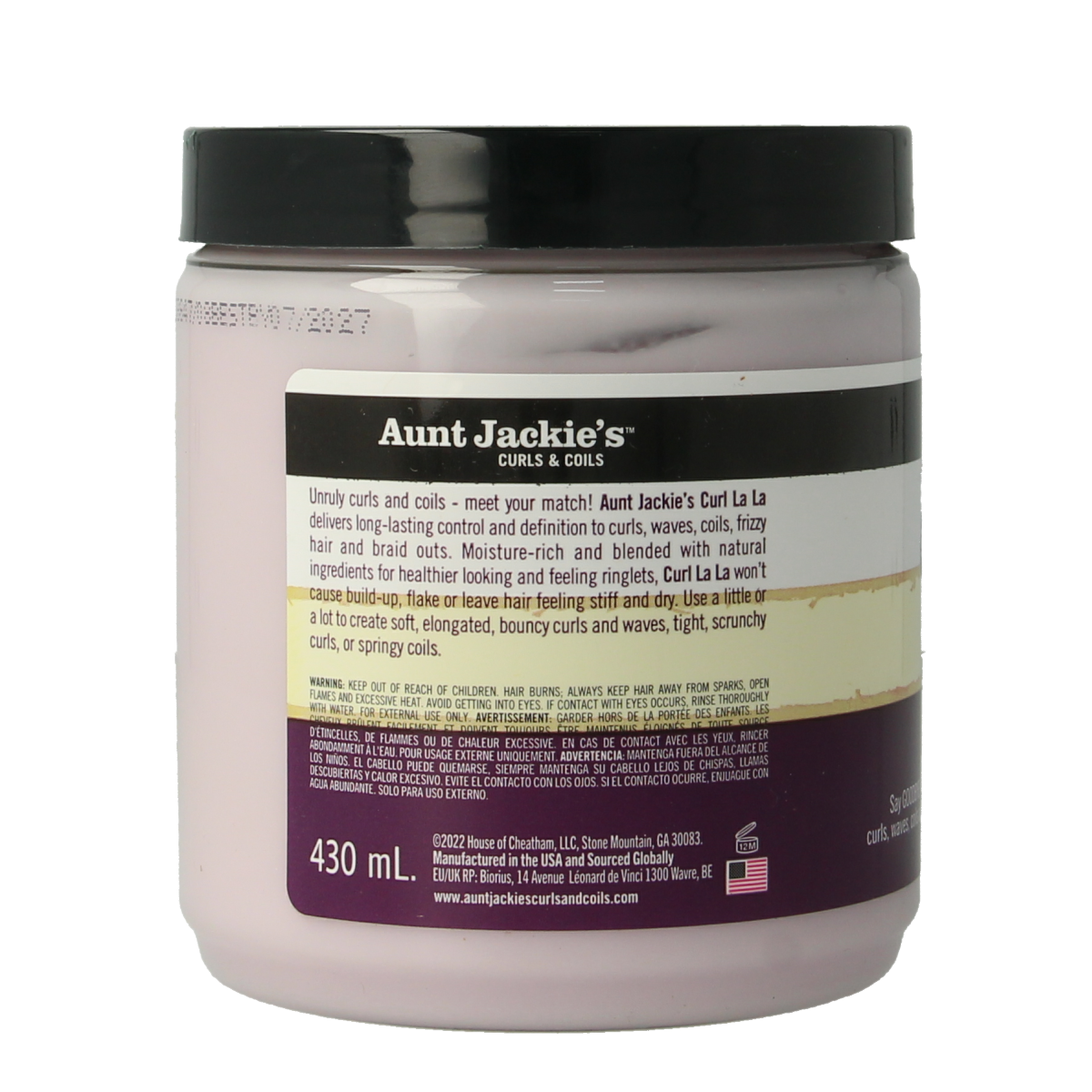 Aunt Jackie's Curl lala custard 430.00 Milliliter