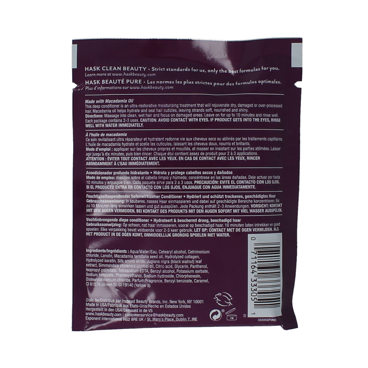 HASK Conditioner moist deep macadamia oil 50.00 Milliliter