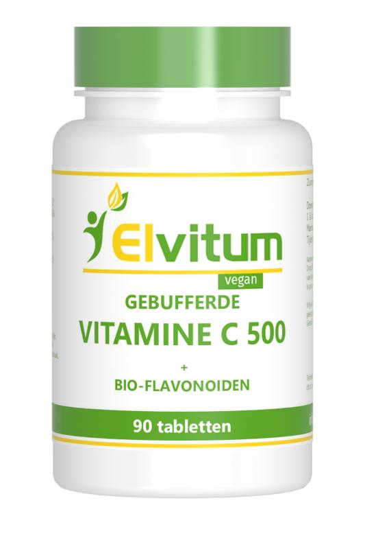 Elvitum Gebufferde vitamine C 500mg 90.00 Tabletten
