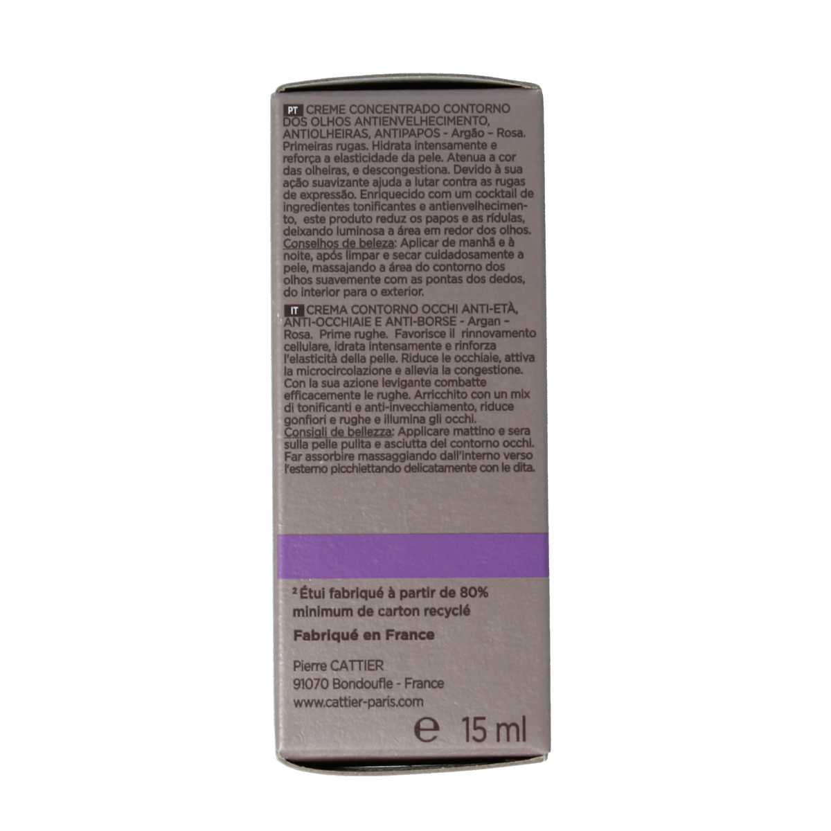 Cattier Oogcreme eclat de rose contour treatment 15.00 Milliliter