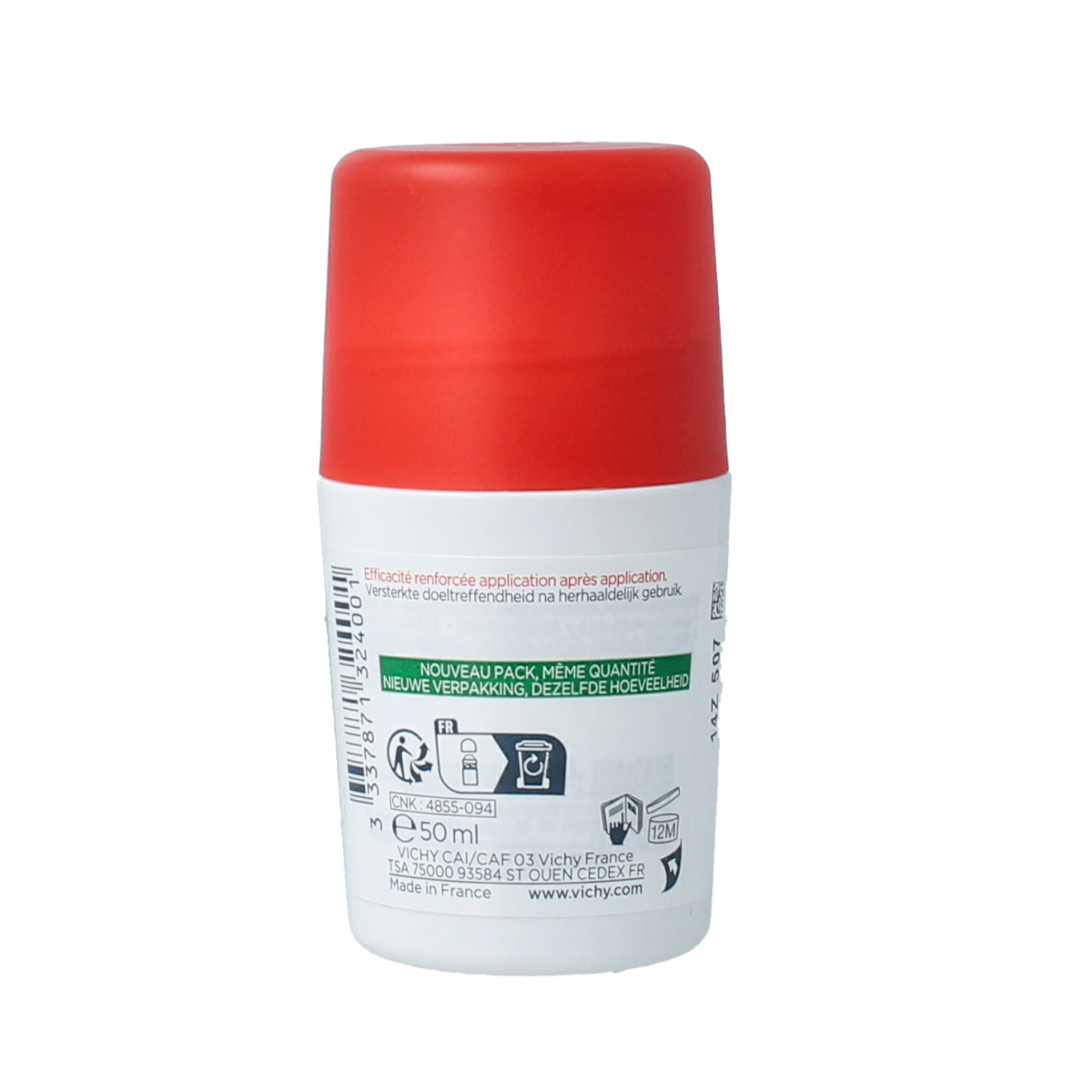 Vichy Deodorant roller overmatige transpiratie 72 uur 50.00 Milliliter