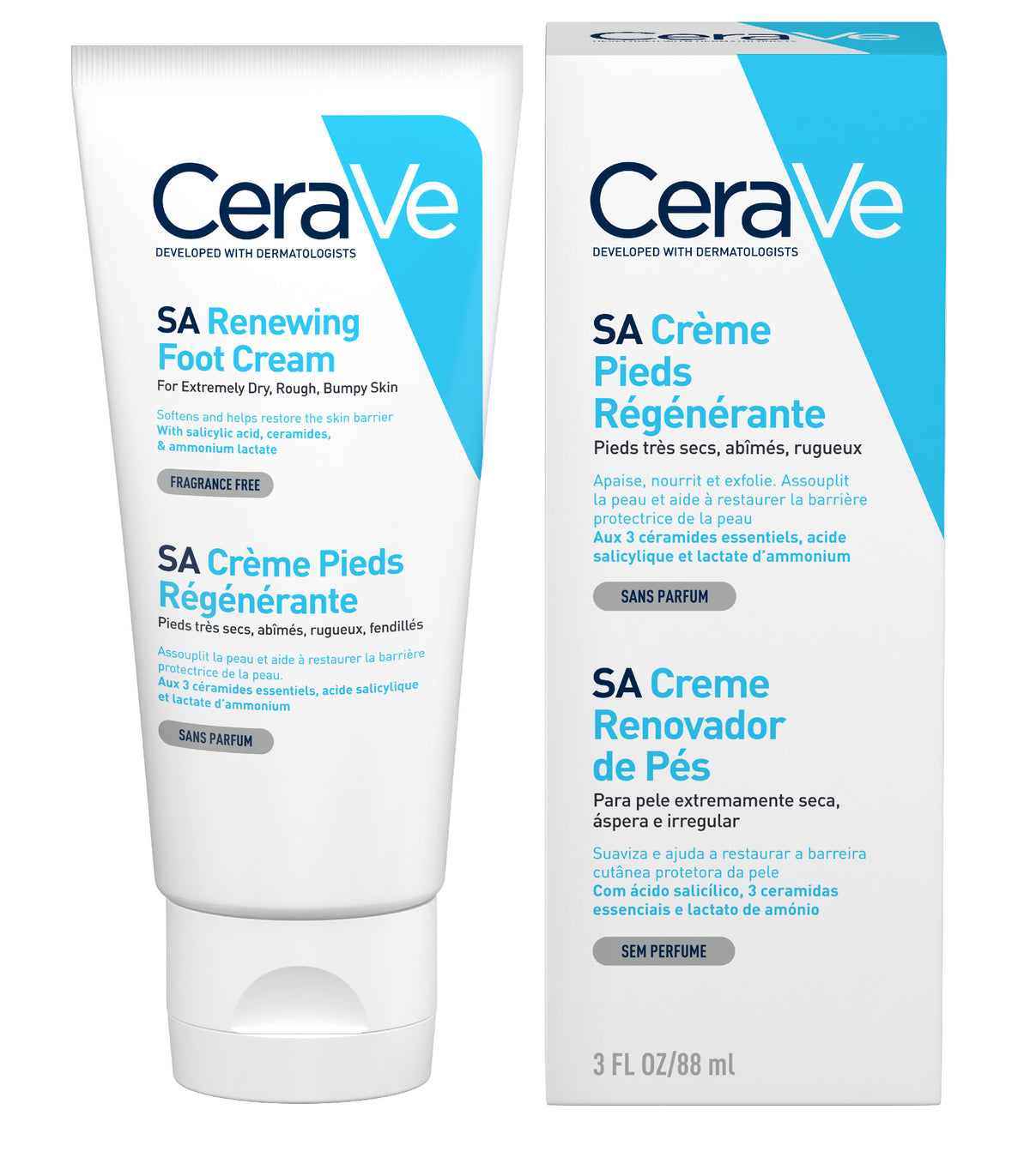Cerave Herstellende voetcreme 88.00 Milliliter