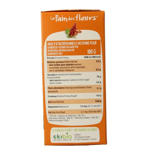 Pain Des Fleurs Krokante crackers quinoa glutenvrij bio 150.00 Gram