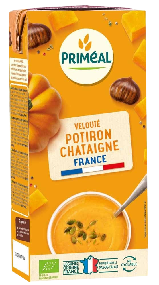 Primeal Veloute gebonden soep pompoen kastanje bio 330.00 Milliliter