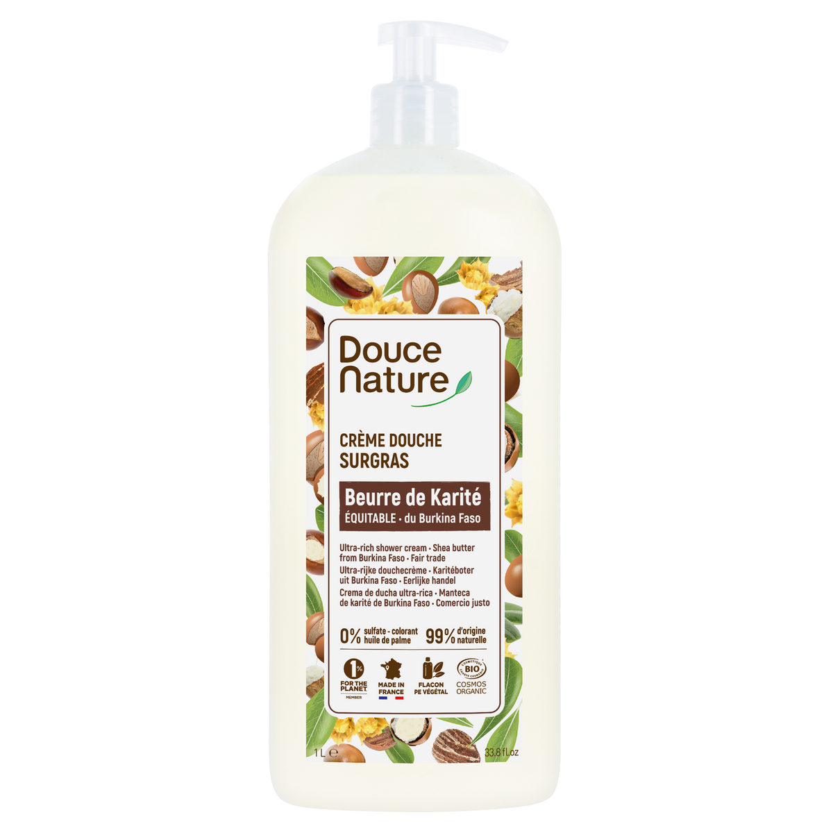 Douce Nature Douchegel sheabutter ultrarijk bio 1.00 Liter