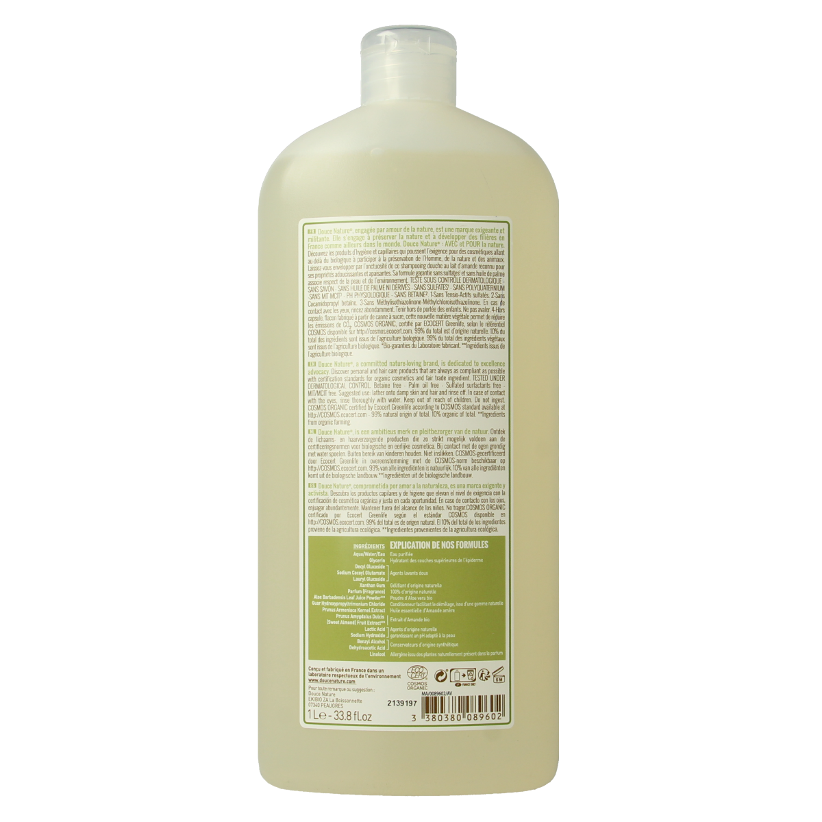 Douce Nature Douchemelk zoete amandel bio 1.00 Liter