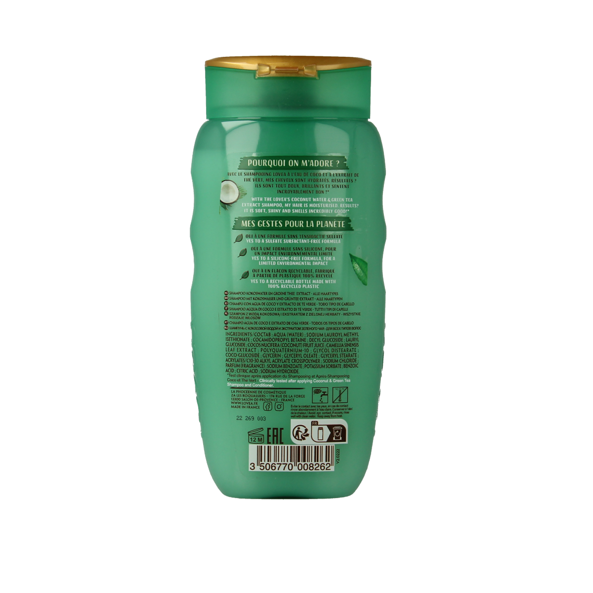 Lovea Shampoo coco & green tea 250.00 Milliliter