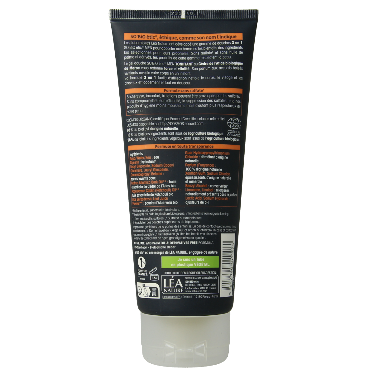 So Bio Etic Showergel for men 3 in 1 cedar 200.00 Milliliter