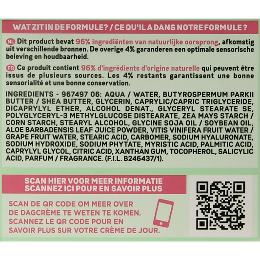 Garnier SkinActive dagcreme hyaluronzuur aloe vera 50.00 Milliliter