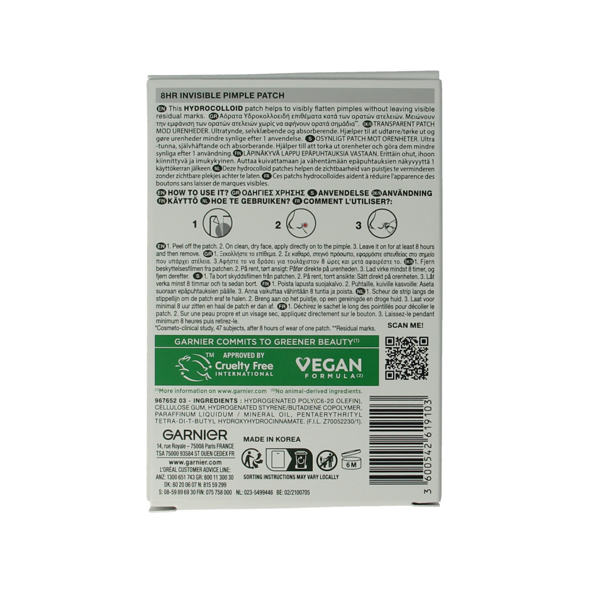 Garnier Pureactive pimple patch 22.00 Stuks