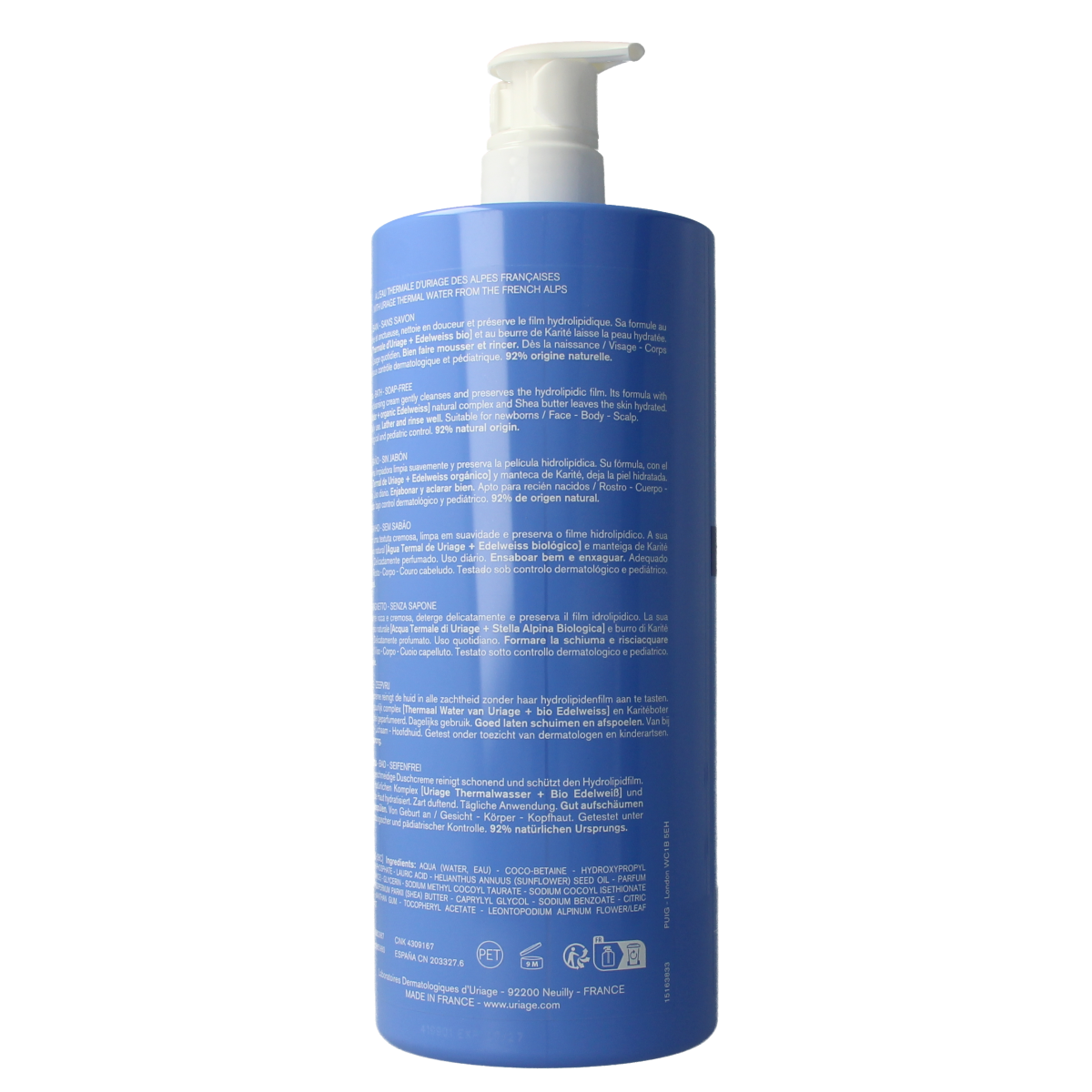 Uriage Bebe 1ere creme lavante 1.00 Liter