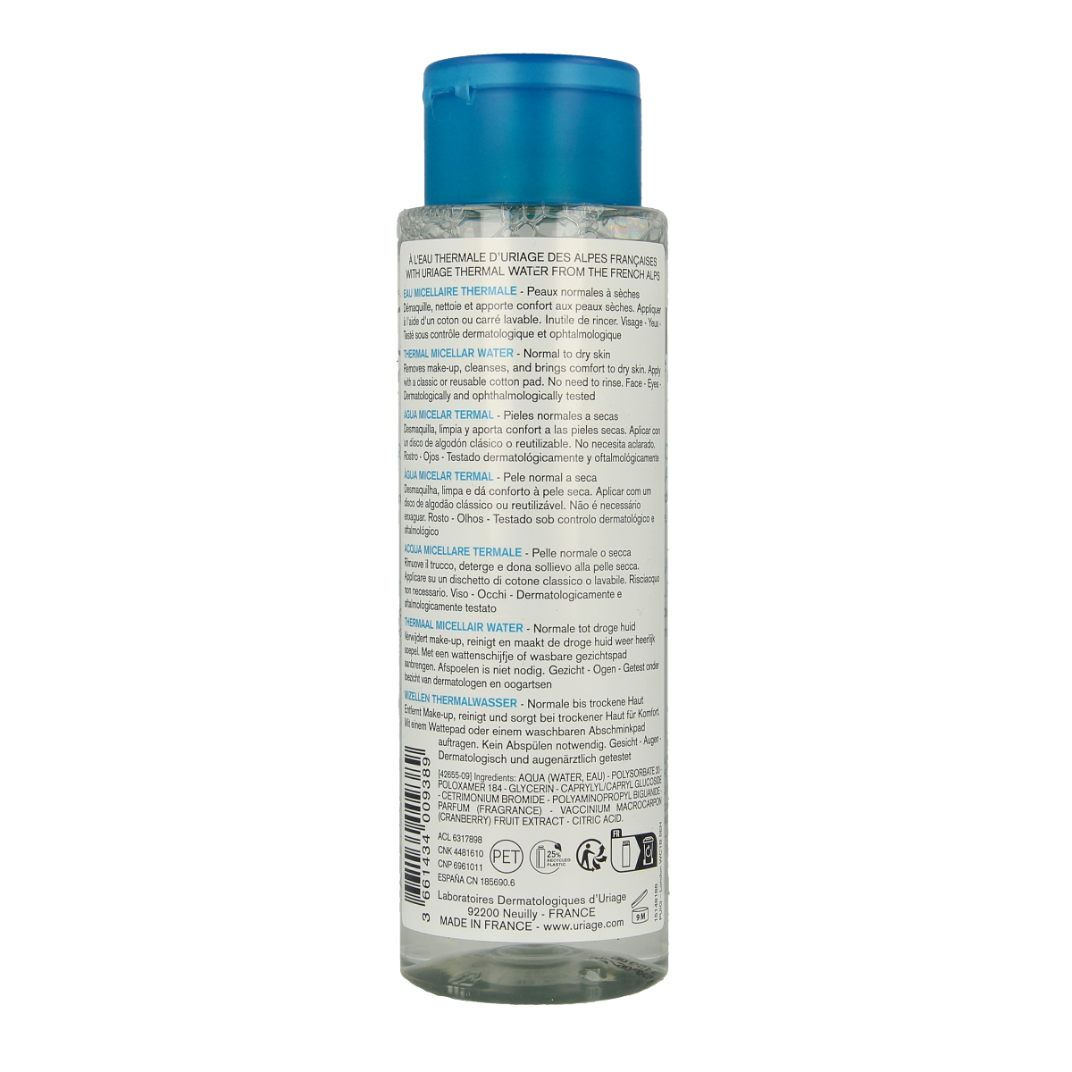 Uriage Thermaal micellairwater normale tot droge huid 250.00 Milliliter