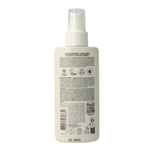 Alphanova Sun Sun bio kids spray SPF30 vegan 125.00 Milliliter