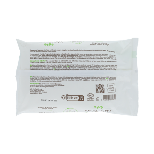 Alphanova Bebe Water Wipes Face & Hands & Bottom 60.00 Stuks