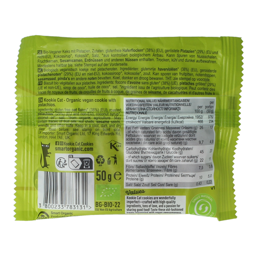 Kookie Cat Koek pistache bio 50.00 Gram
