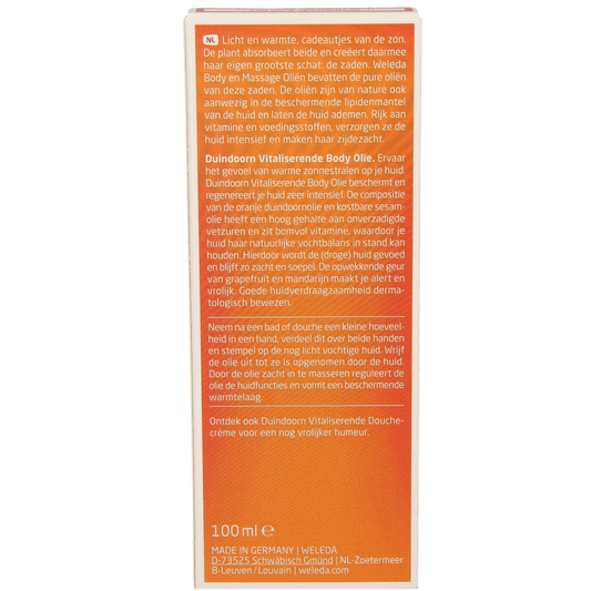 Weleda Duindoorn vitaliserende body olie 100.00 Milliliter