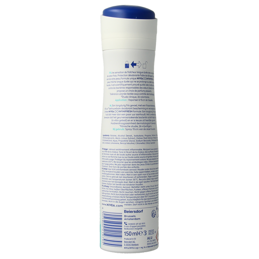 Nivea Deodorant fresh comfort spray 150.00 Milliliter