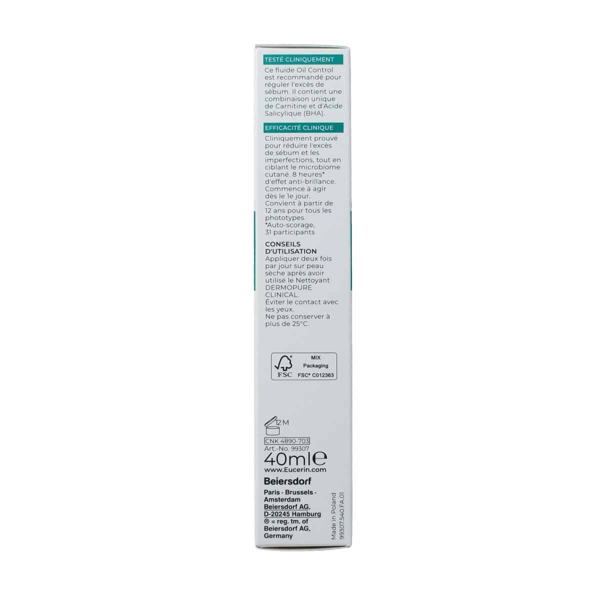 Eucerin Dermopure clinical mat fluid matterende fluid 40.00 Milliliter
