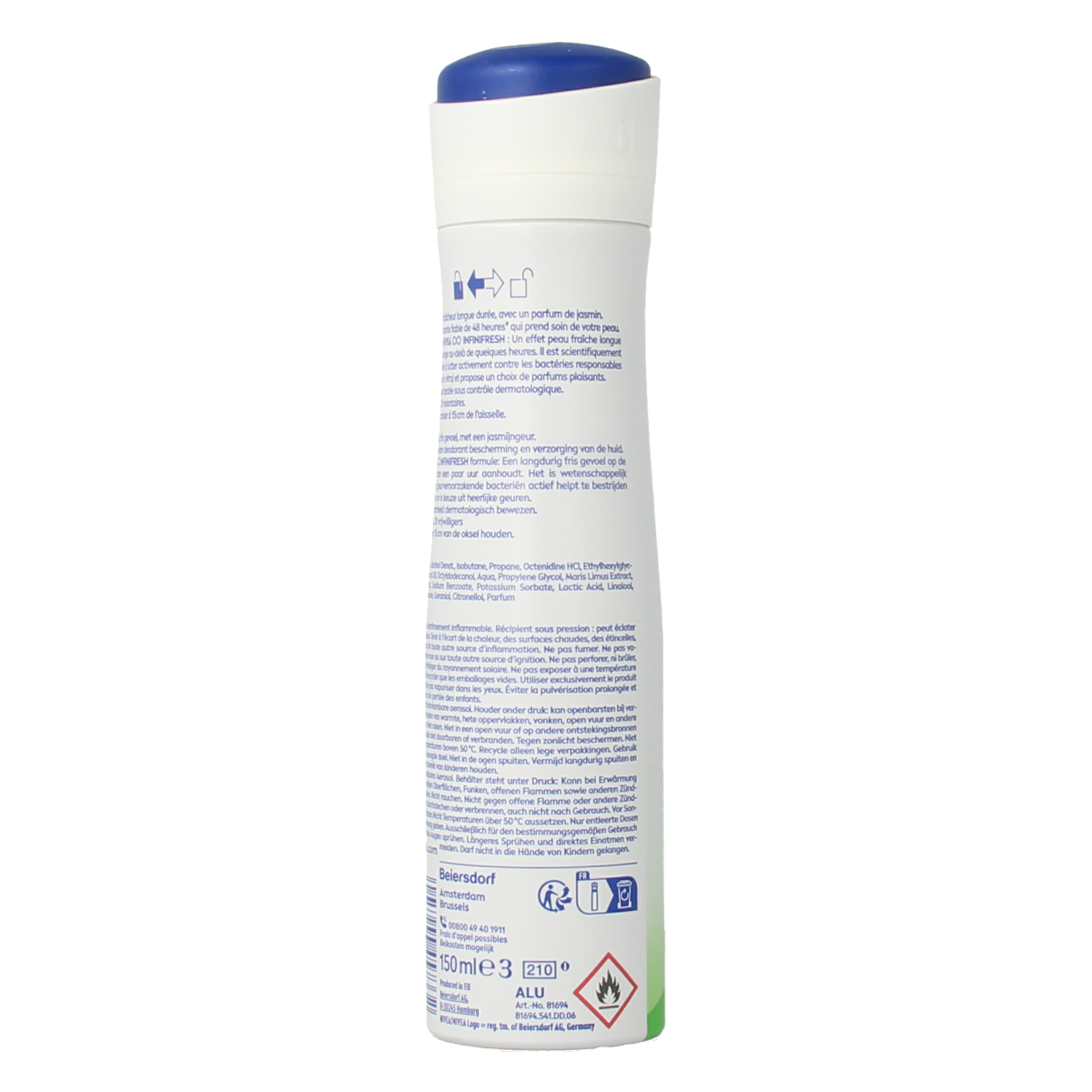 Nivea Deodorant spray fresh pure jasmine 150.00 Milliliter