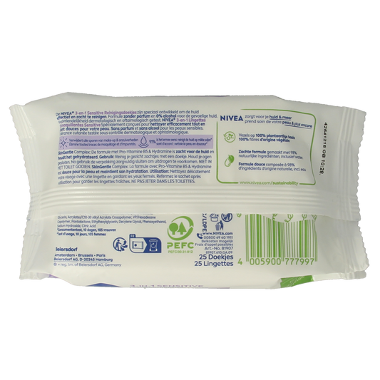 Nivea Sensitive reinigingsdoekjes 25.00 Stuks