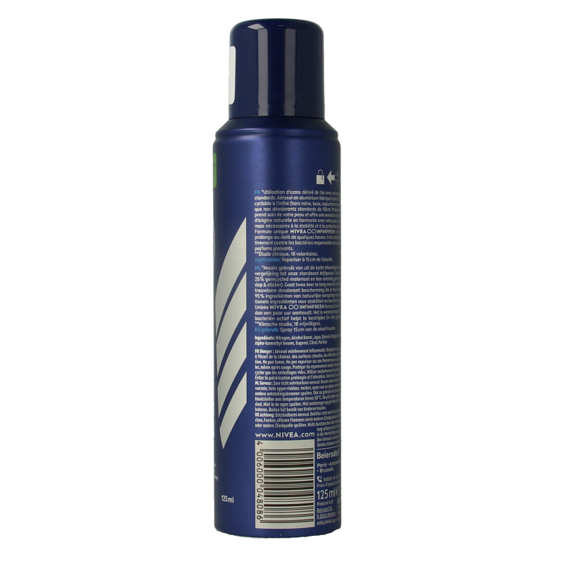 Nivea Men deodorant spray fresh active eco 125 Milliliter