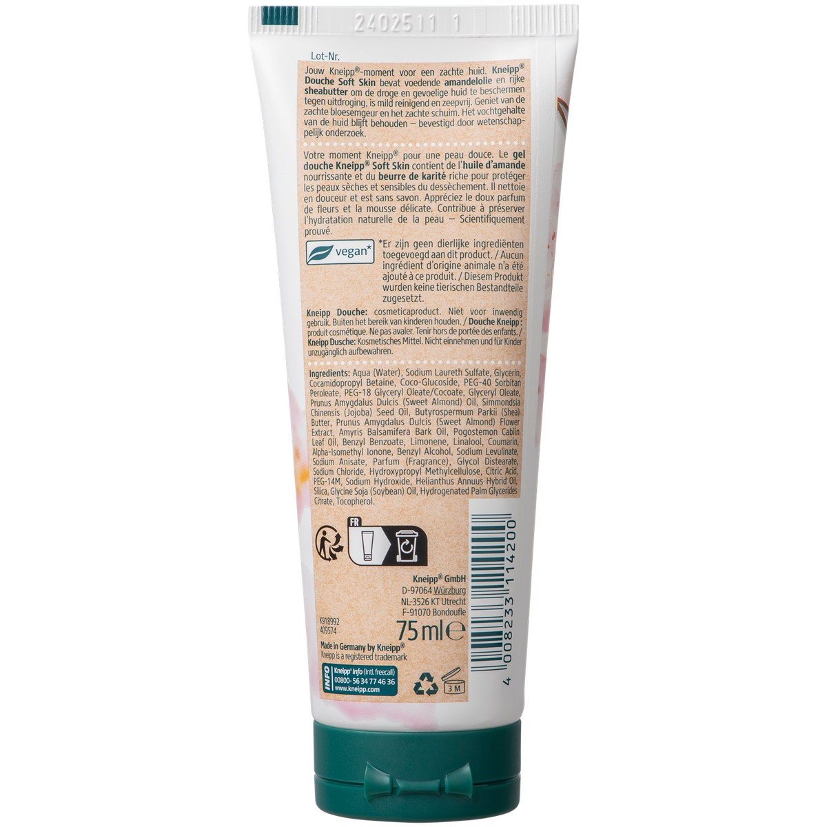 Kneipp Mini douchegel Soft Skin 75.00 Milliliter