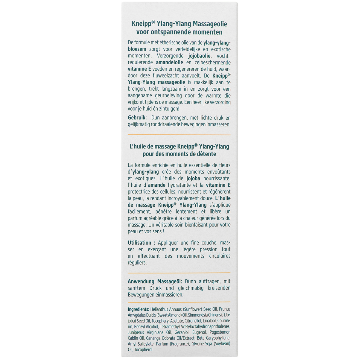 Kneipp Massageolie Ylang-Ylang 100.00 Milliliter
