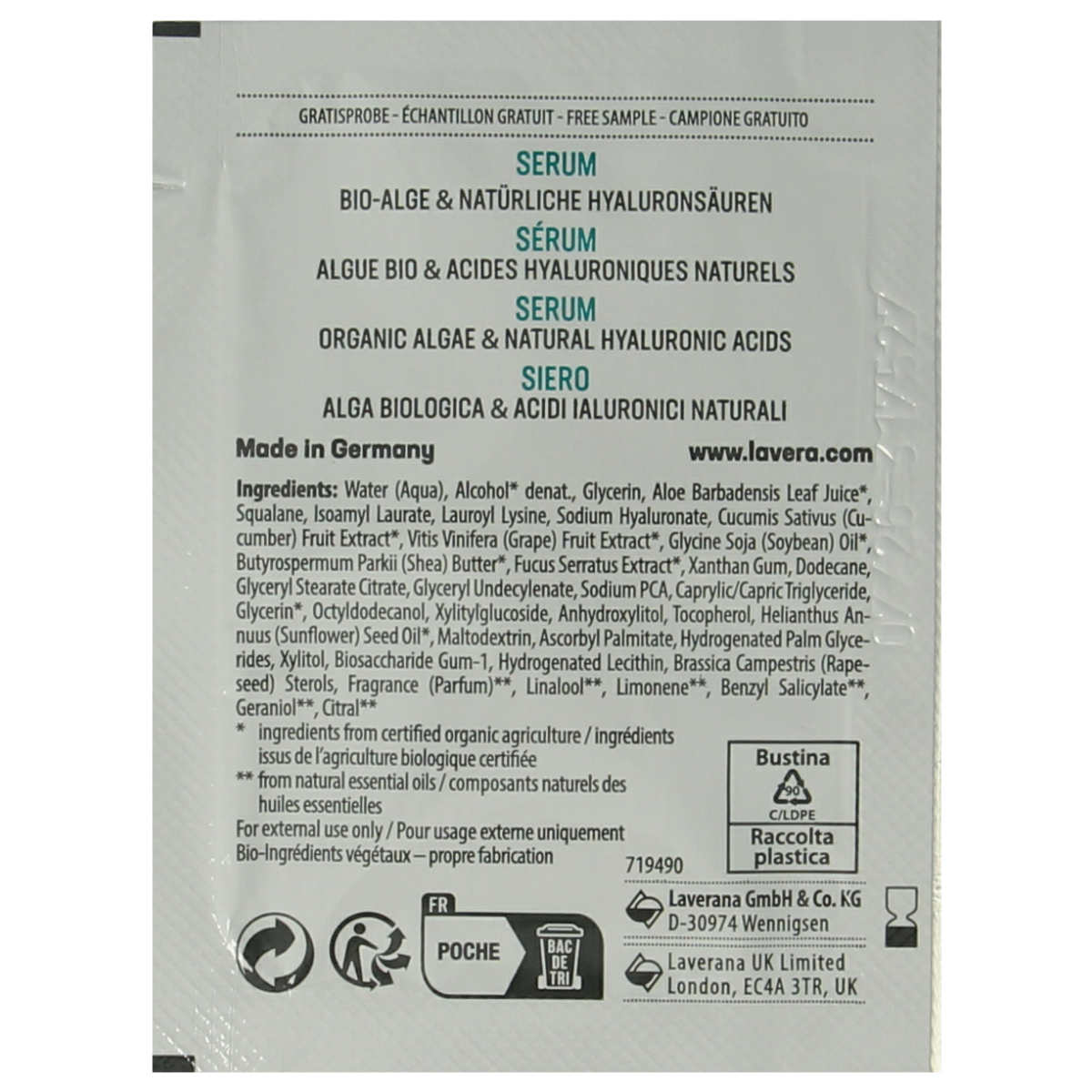 Lavera Serum hydro refresh sample 100.00 Stuks