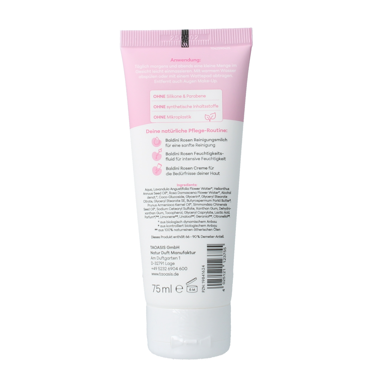 Baldini Cleansingmilk rose bio demeter 75.00 Milliliter