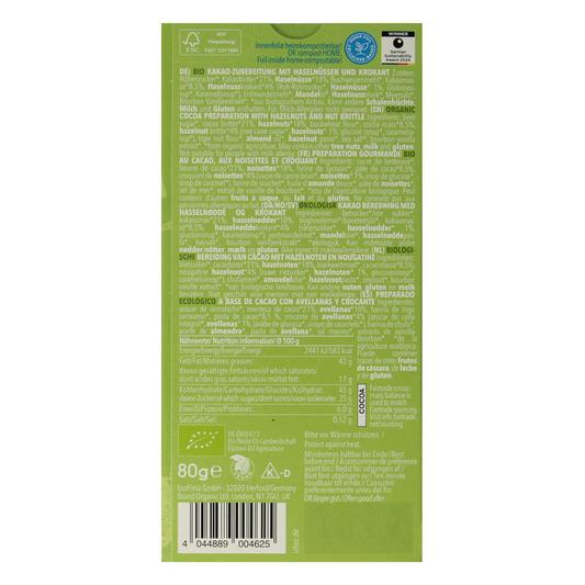 Ichoc Crunchy hazelnut vegan bio 80.00 Gram