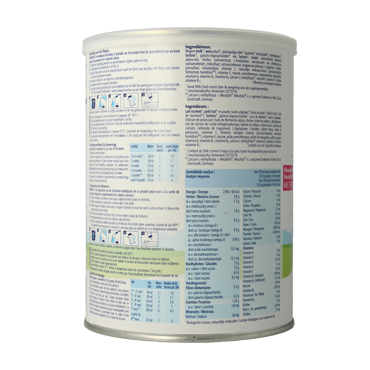 Hipp 1 Combiotik zuigelingen melk bio 800.00 Gram