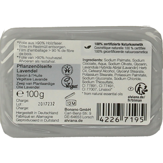 Alviana Lavendelzeep 100.00 Gram