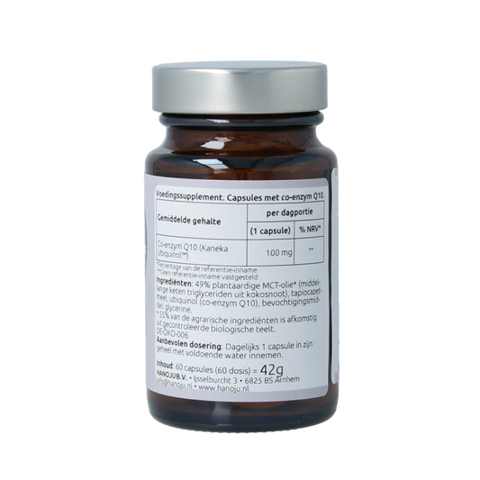 Hanoju Ubiquinol kaneka actief & vegan 60.00 Capsules