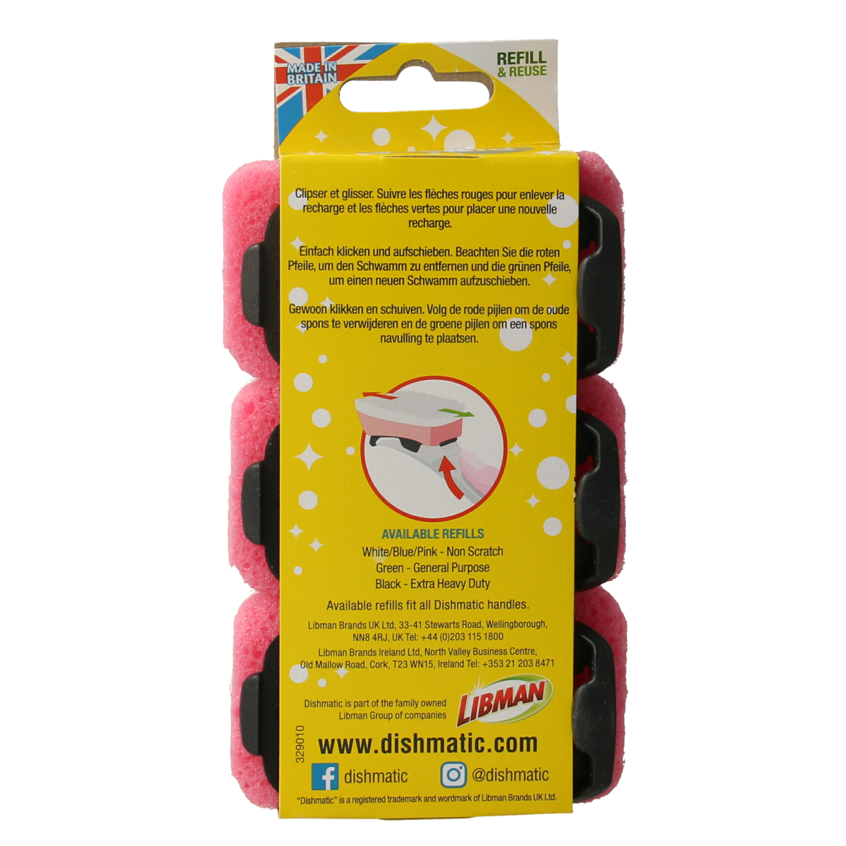 Dishmatic Navulspons krasvrij 3.00 Stuks