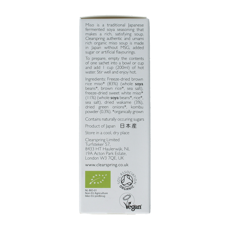 Clearspring Misosoup instant bio 40 Gram