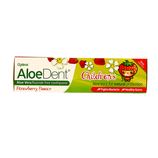 Aloe Dent Tandpasta aloe vera kinder fluor free 50.00 Milliliter