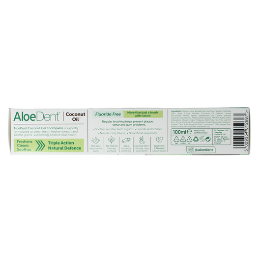 Aloe Dent Tandpasta coconut 100.00 Milliliter