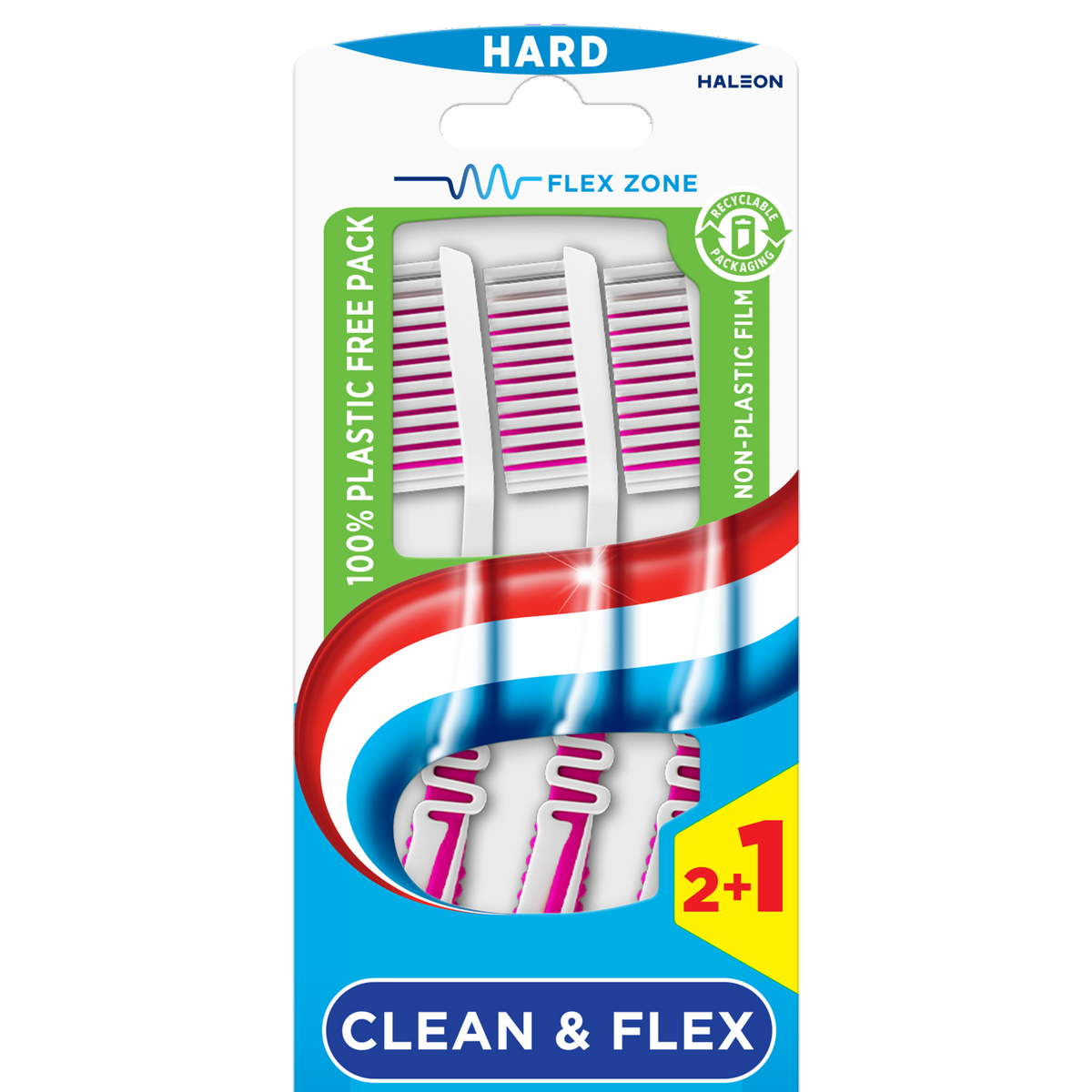 Aquafresh Tandenborstel clean & flex hard 3.00 Stuks