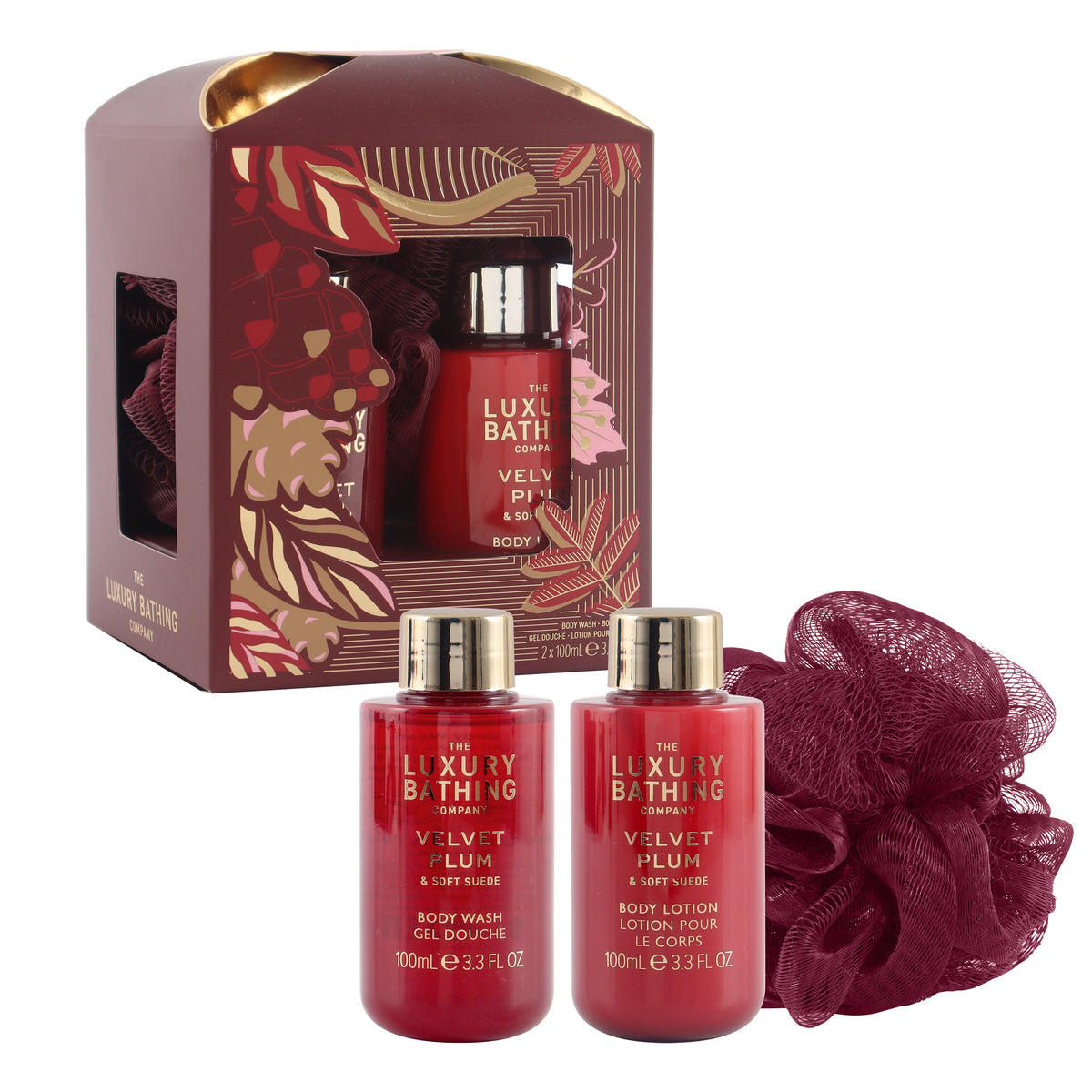The Luxury Bathing Co Velvet Plum & Soft Suede - Glamorous Glow 1.00 Set