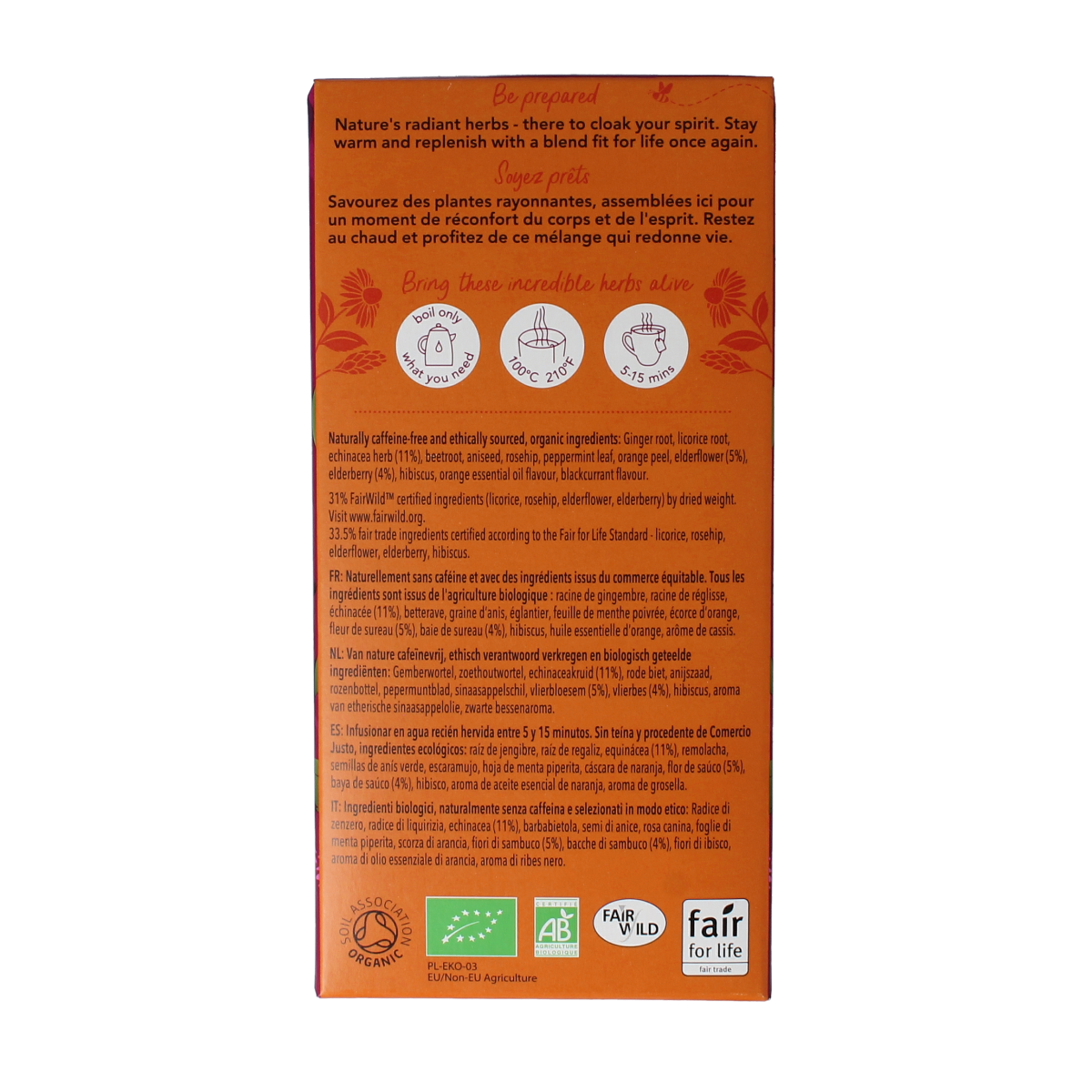 Pukka Elderberry & echinacea bio 20.00 Zakjes