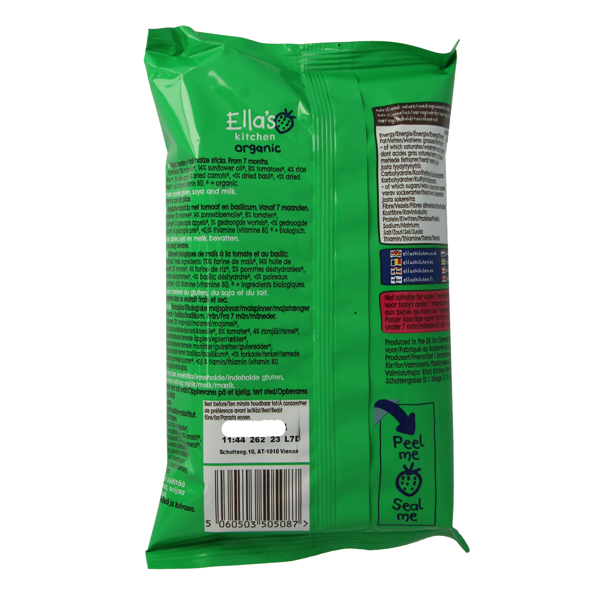 Ella's Kitchen Maize sticks tomato & basil 7m+ bio 16.00 Gram