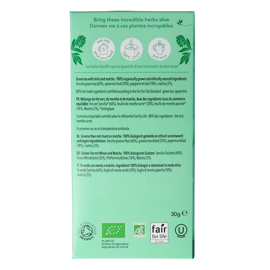 Pukka Mint matcha green tea bio 20.00 Zakjes