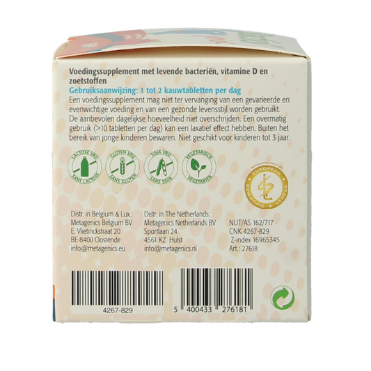 Metagenics Bactiol junior chew 60.00 Kauwtabletten