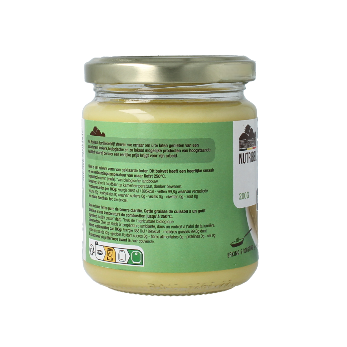 Nutribel Ghee boter bio 200.00 Gram