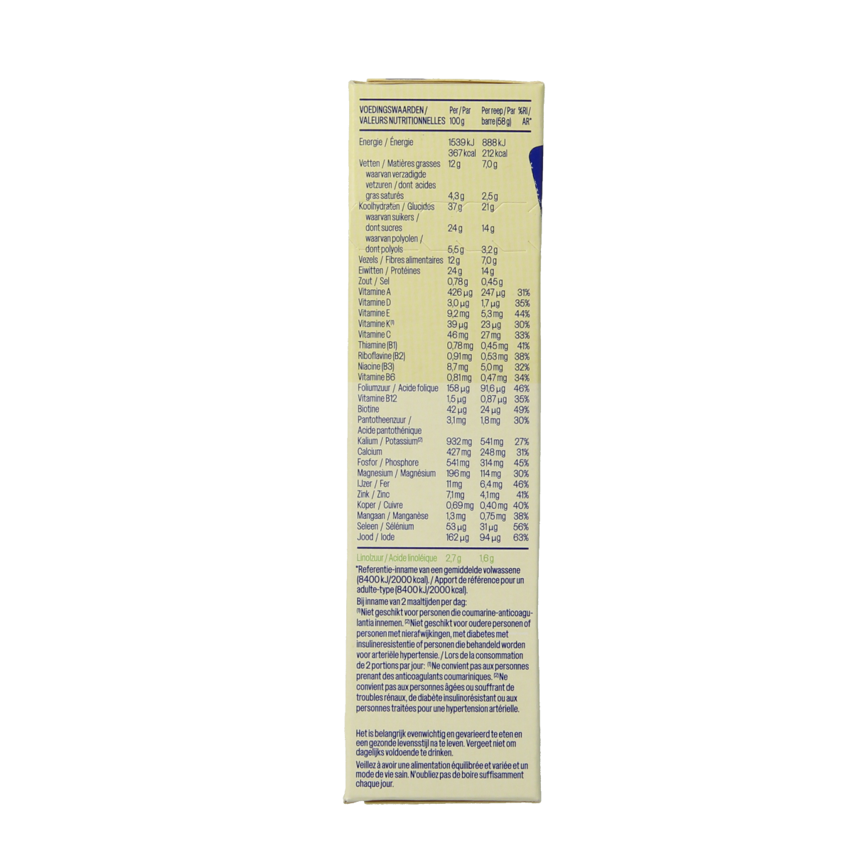 WeCare Meal replacement bars peanut nougat 116.00 Gram