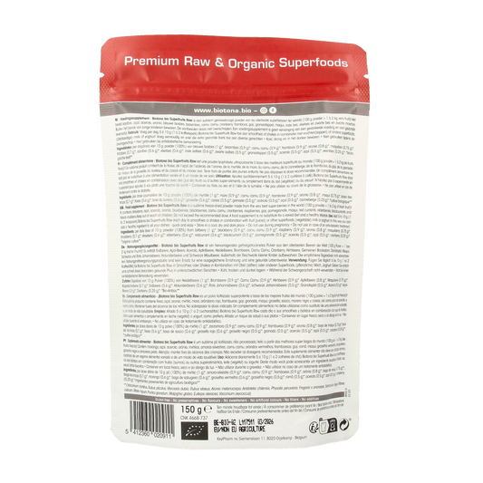 Biotona Superfruits raw powder bio 150.00 Gram