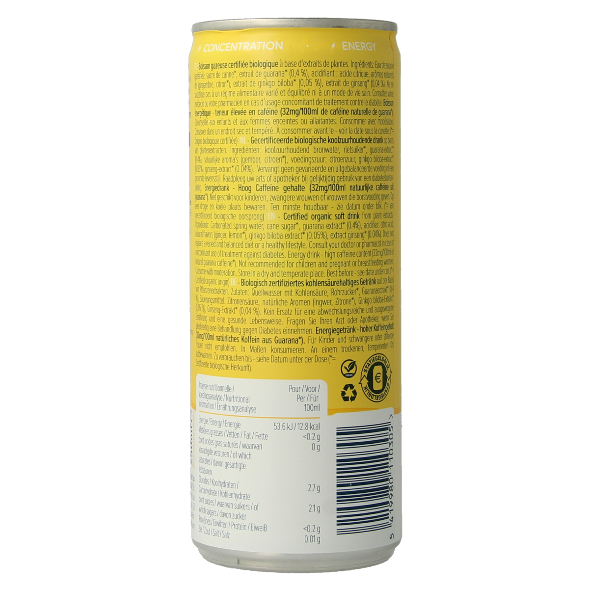 Buddy Drink ginger & lemon bio 250.00 Milliliter