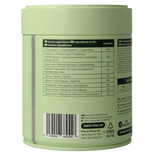 Imby Pet Food Anti stress supplement hond 90.00 Kauwtabletten