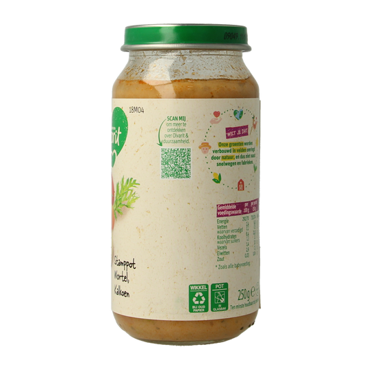 Olvarit Stamppot wortel kalkoen 18M04 250.00 Gram